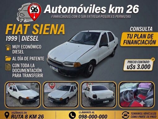 FIAT SIENA U$S 3000 DIESEL