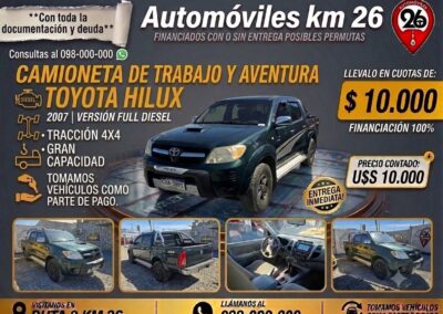 TOYOTA HILUX DOBLE CABINA DIESEL U$S 10.000