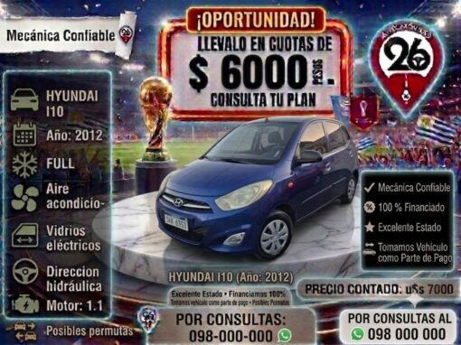 HYUNDAI I10 U$S 7000