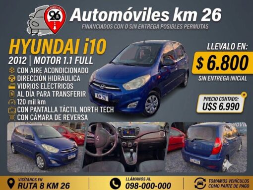 HYUNDAI I10 U$S 6990