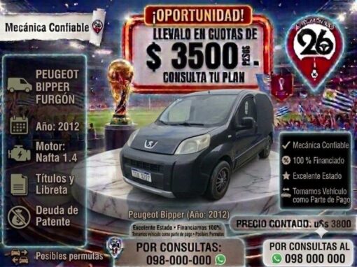 PEUGEOT BIPPER FULL U$S 3800