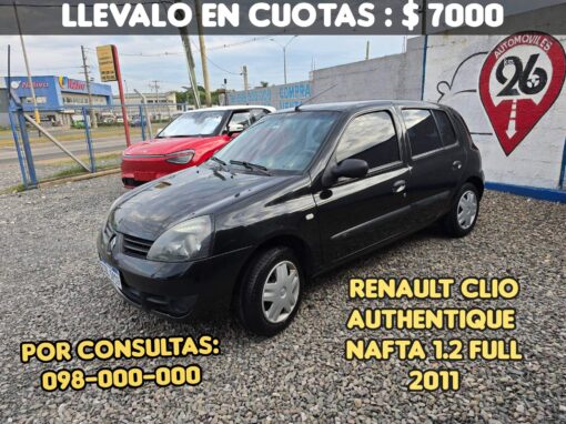 RENAULT CLIO AUTHENTIQUE FULL 1.2 U$S 7500