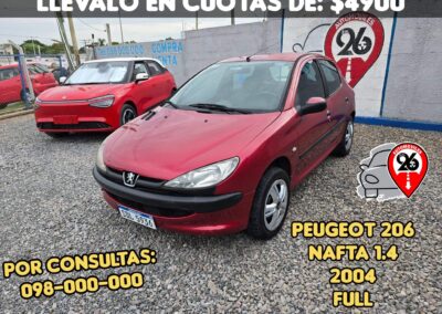 PEUGEOT 206 2004 U$S 5200