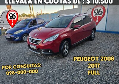 PEUGEOT 2008 AÑO 2017 U$S 11000