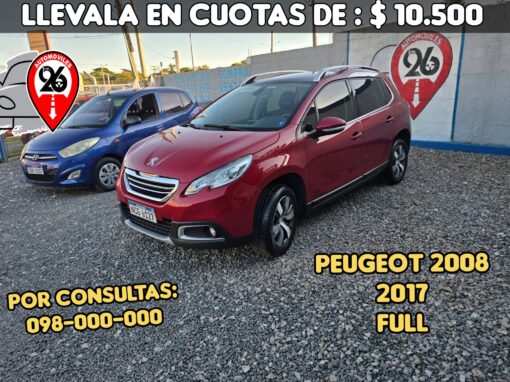 PEUGEOT 2008 AÑO 2017 U$S 11000