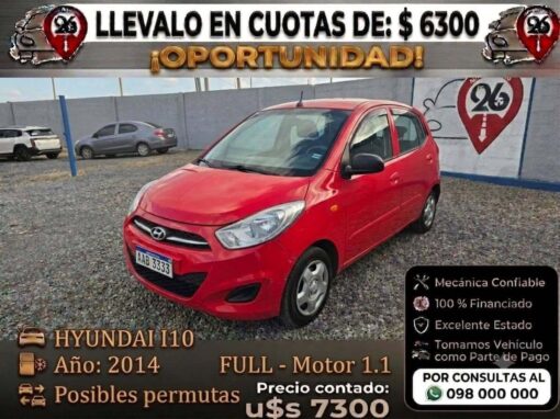 HYUNDAI I10 2014 FULL U$S7300
