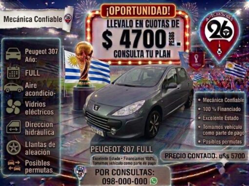 PEUGEOT 307 U$S 5700