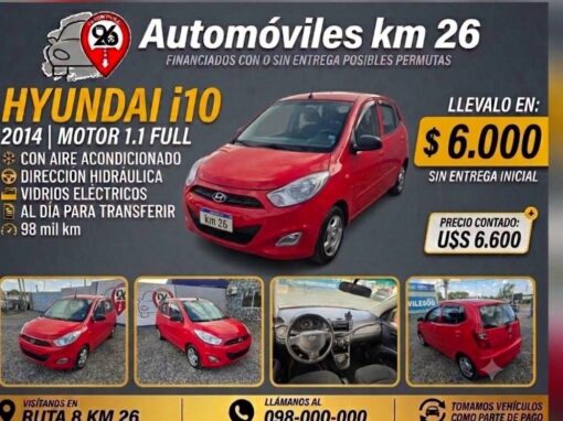HYUNDAI I10 2014 FULL U$S6600