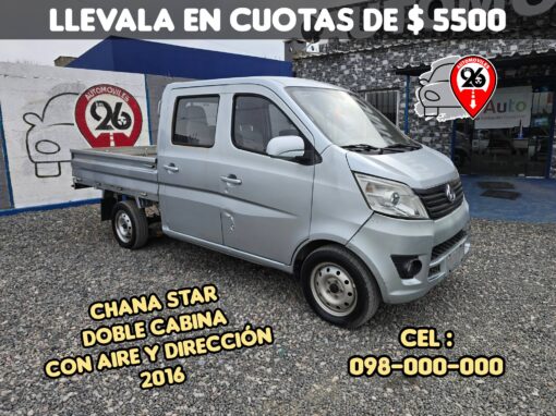 CHANA DOBLE CABINA CON AIRE Y DIRECCIÓN U$S 6800 AÑO 2016