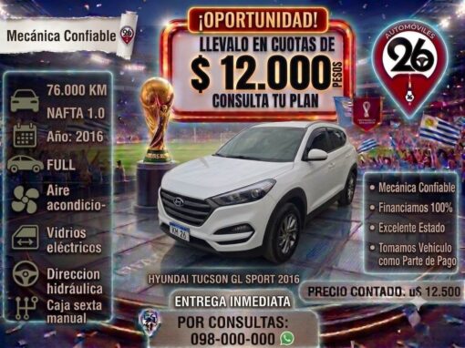 HYUNDAI TUCSON GL SPORT U$S 12500
