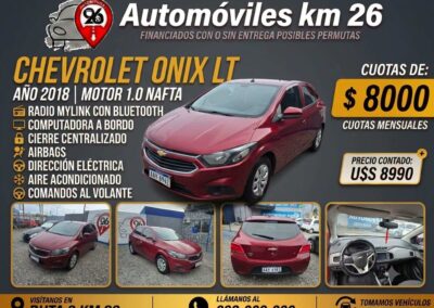 CHEVROLET ONIX 2018 FULL U$S 8990
