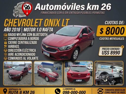 CHEVROLET ONIX 2018 FULL U$S 8990
