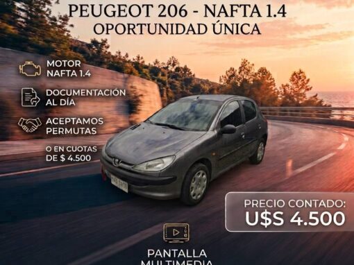 Peugeot 206 xr u$s 4500